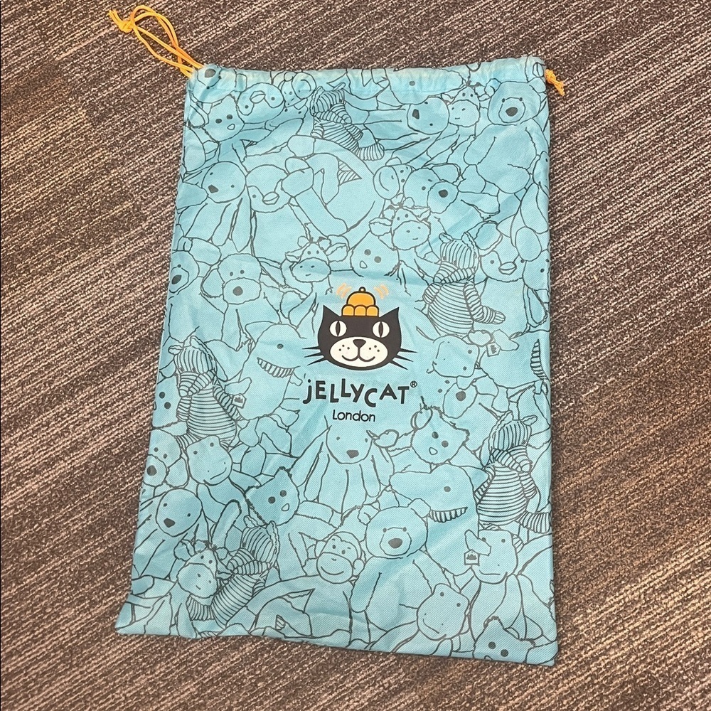 Jellycat London Teal Drawstring Dust Bag large 23x15.5” inches